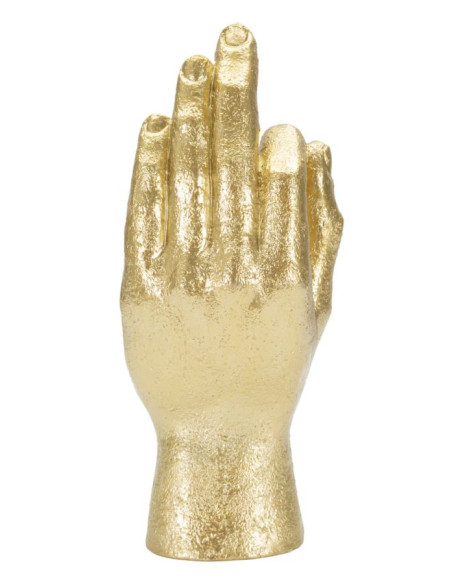 Statuette déco originale Main Ok Hauteur 22 cm en Résine Doré Mano 