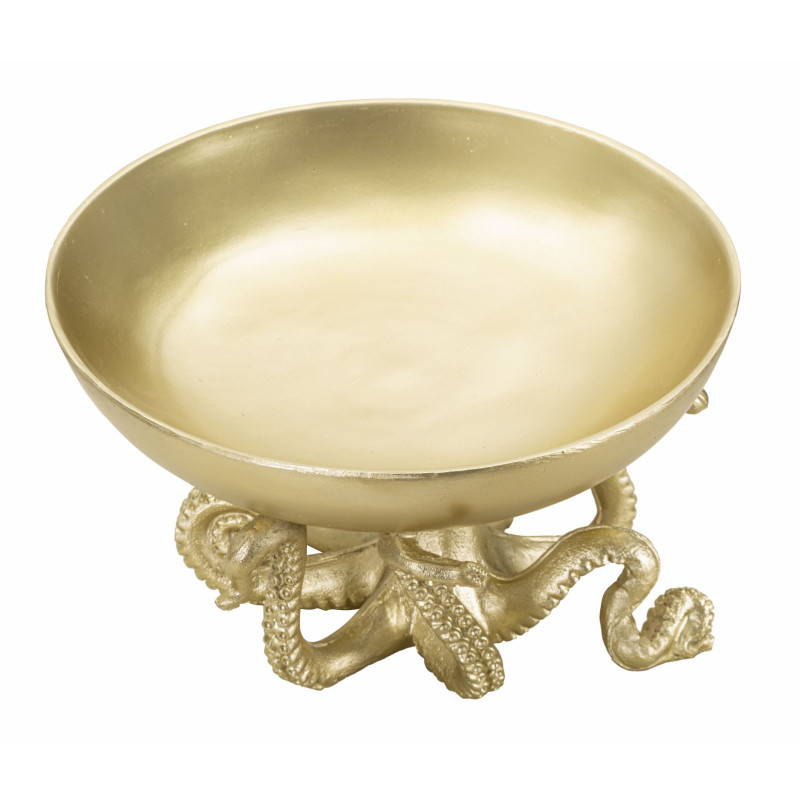 Vide poche original Pieuvre 30 cm en Résine Doré Octopus 