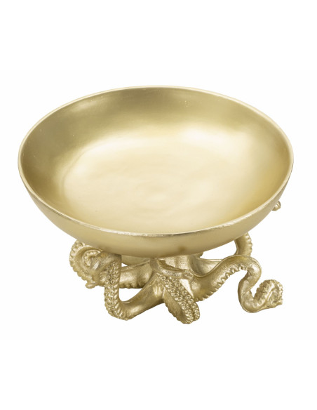 Vide poche original Pieuvre 30 cm en Résine Doré Octopus 