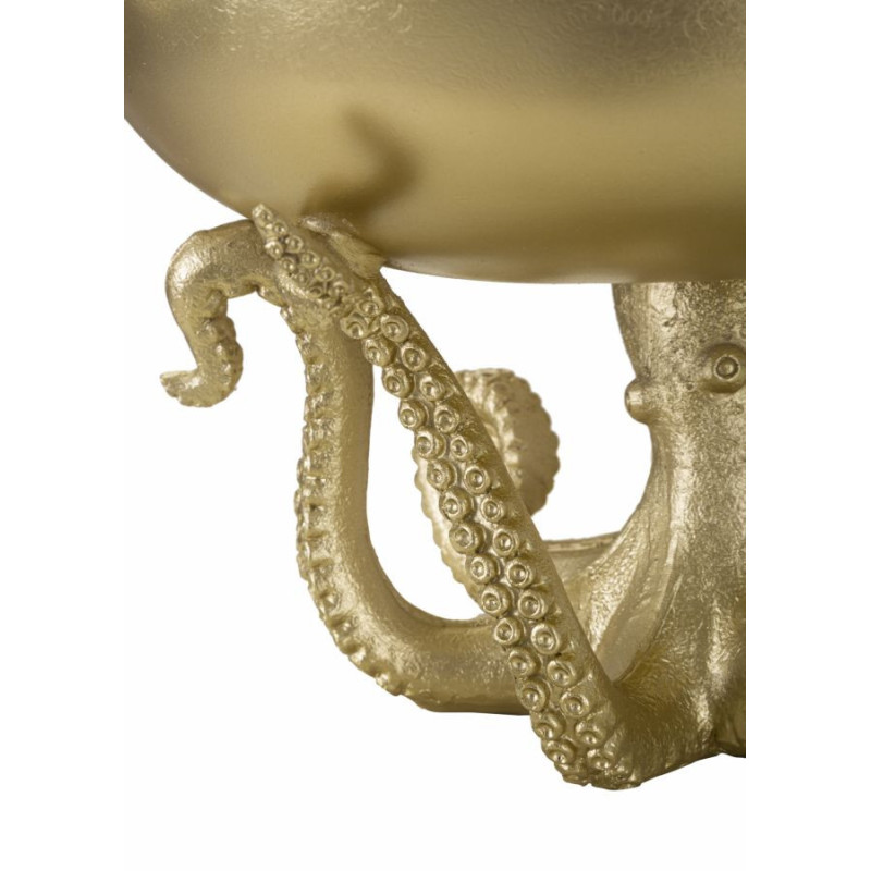 Vide poche original Pieuvre 30 cm en Résine Doré Octopus 