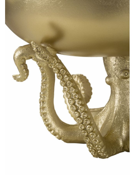 Vide poche original Pieuvre 30 cm en Résine Doré Octopus 