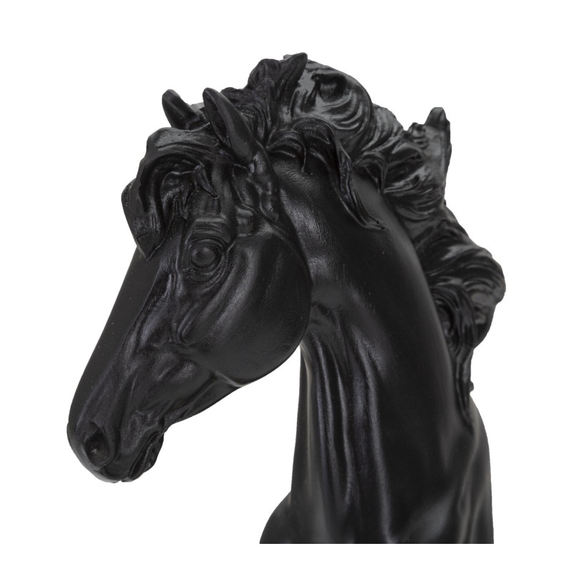 Pièce d'échecs décorative XL Cavalier Hauteur 27 cm en Résine Noir Doré Scacchi 