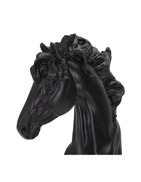 Pièce d'échecs décorative XL Cavalier Hauteur 27 cm en Résine Noir Doré Scacchi 