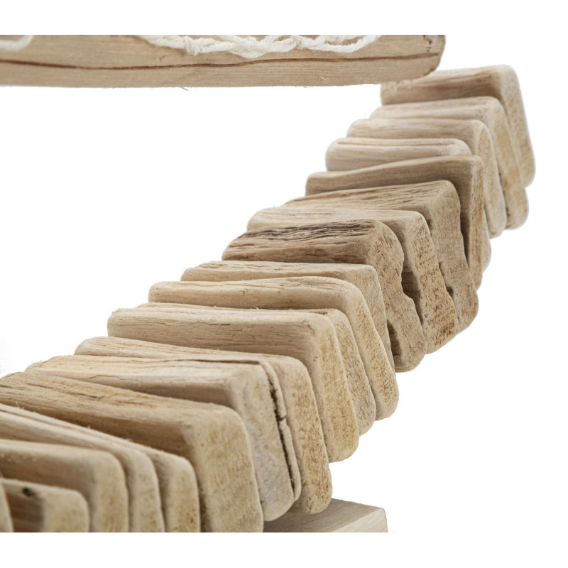 Sculpture Bord de mer Voilier 45 cm en Bois de pin Bois de hêtre Naturel Barca 