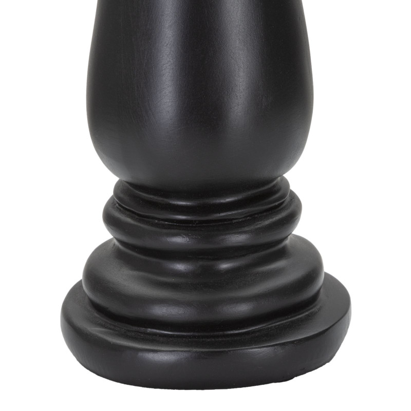 Pièce d'échecs décorative XL Fou Hauteur 38 cm en Résine Noir Doré Scacchi 