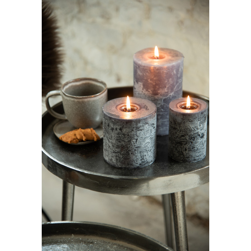 Bougie Cylindrique XXL Granite J-Line en Cire 70 heures Hauteur 15 cm - 4