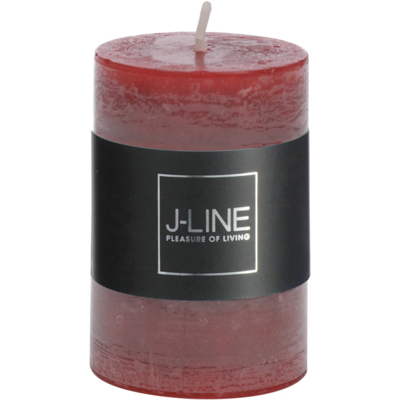 Bougie Cylindrique Cerise J-Line en Cire 18 heures Hauteur 7 cm - 1