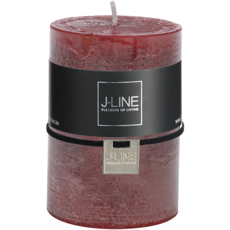 Bougie Cylindrique XL Cerise J-Line en Cire 48 heures Hauteur 10 cm - 1