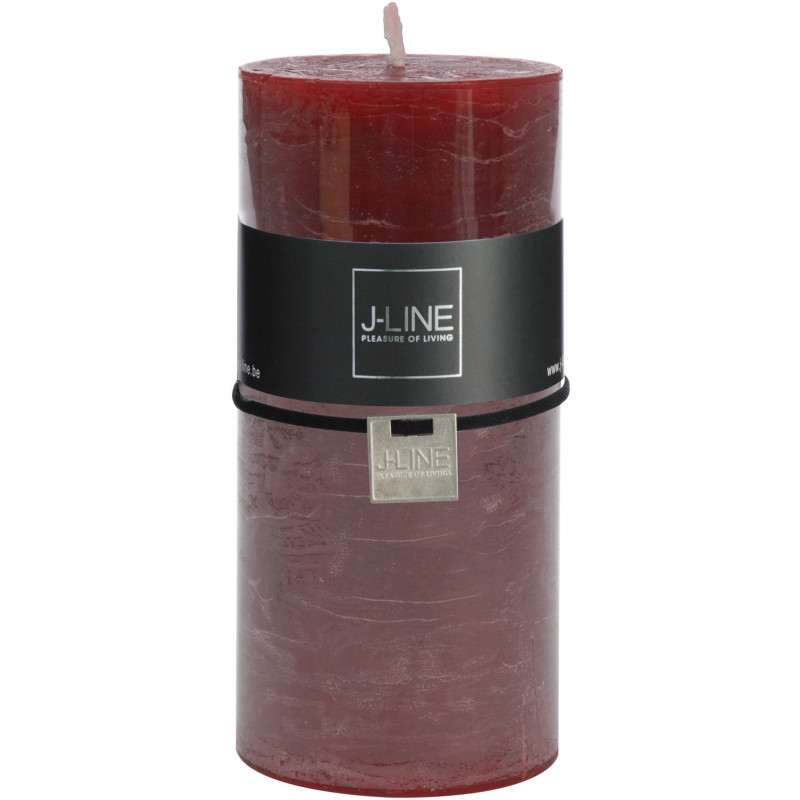 Bougie Cylindrique XXL Cerise J-Line en Cire 70 heures Hauteur 15 cm - 1