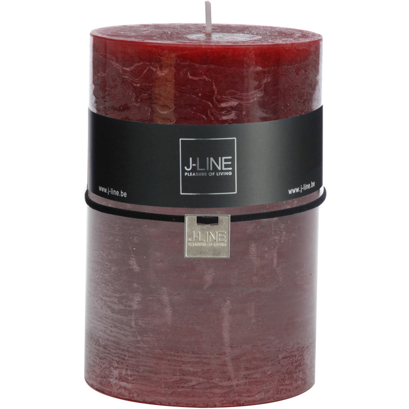 Bougie Cylindrique XXL Cerise J-Line en Cire 120 heures Hauteur 15 cm - 1
