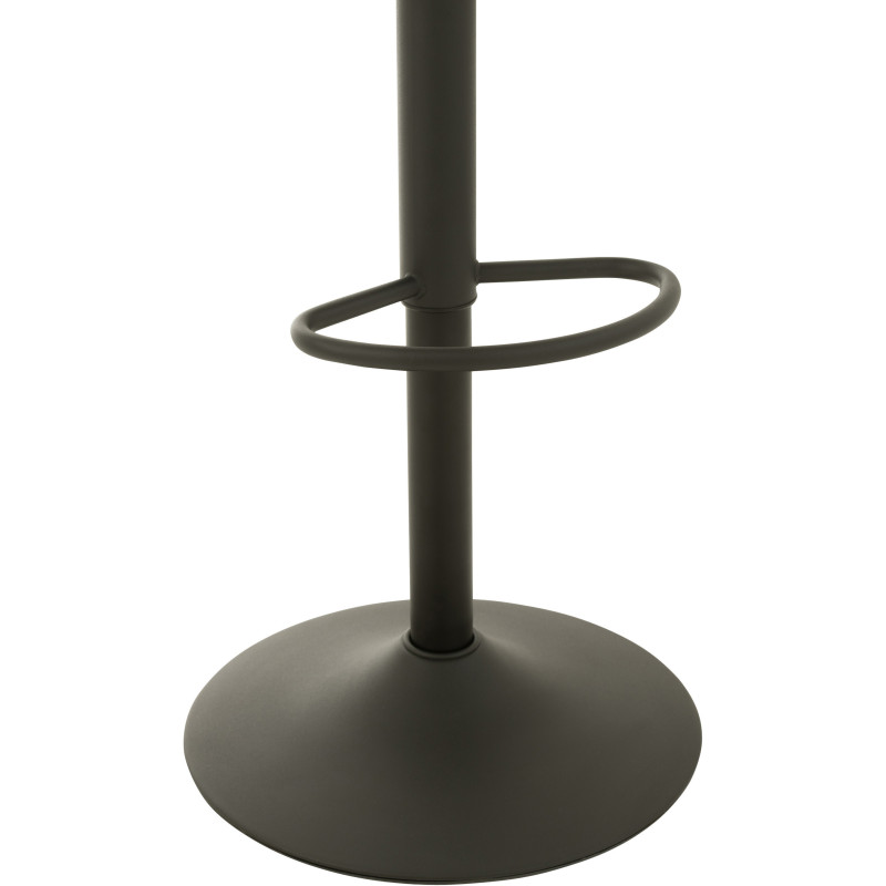 Tabouret de bar avec dossier Toto en Bois de peuplier Naturel Métal Noir - 6