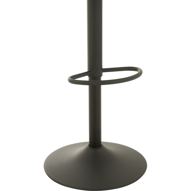 Tabouret de bar avec dossier Toto en Bois de peuplier Noir Métal Noir - 5