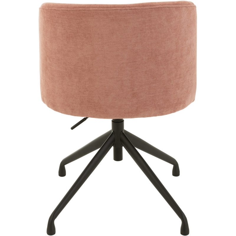 Chaise Turn en Tissu Rose clair Métal Noir - 4