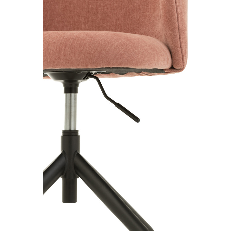 Chaise Turn en Tissu Rose clair Métal Noir - 7