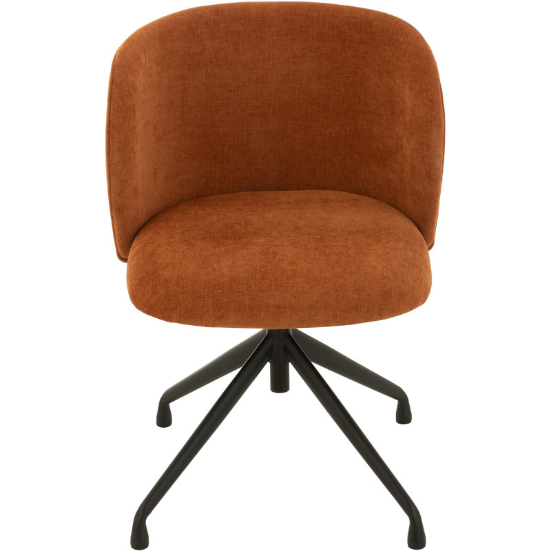Chaise Turn en Tissu Rouille Métal Noir - 2