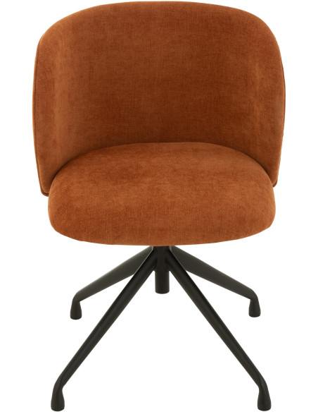Chaise Turn en Tissu Rouille Métal Noir - 2
