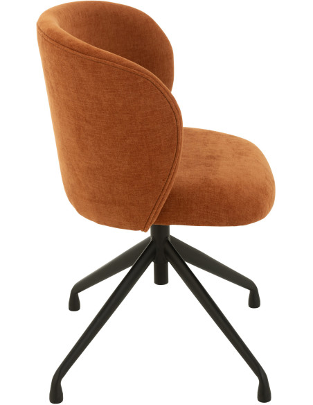 Chaise Turn en Tissu Rouille Métal Noir - 3