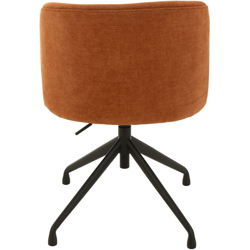 Chaise Turn en Tissu Rouille Métal Noir - 4