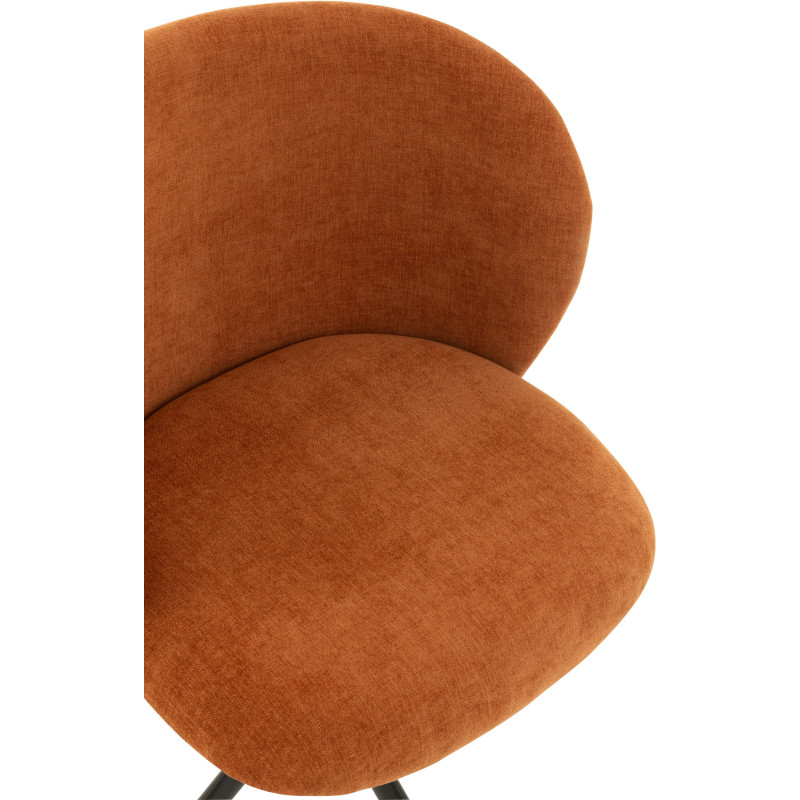 Chaise Turn en Tissu Rouille Métal Noir - 6