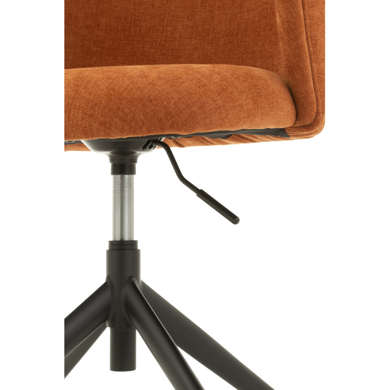 Chaise Turn en Tissu Rouille Métal Noir - 7