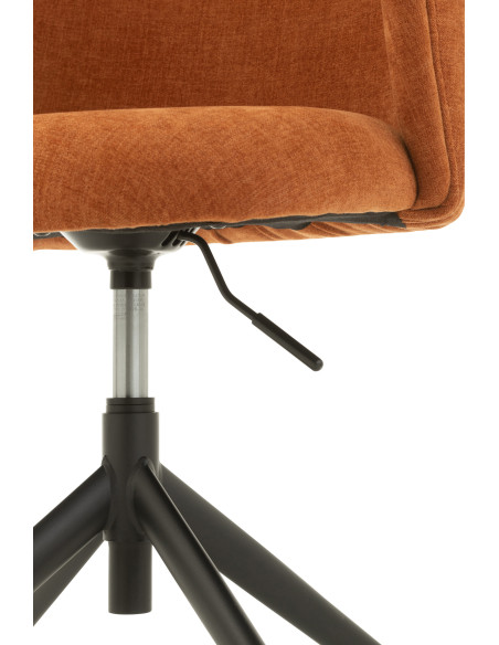 Chaise Turn en Tissu Rouille Métal Noir - 7