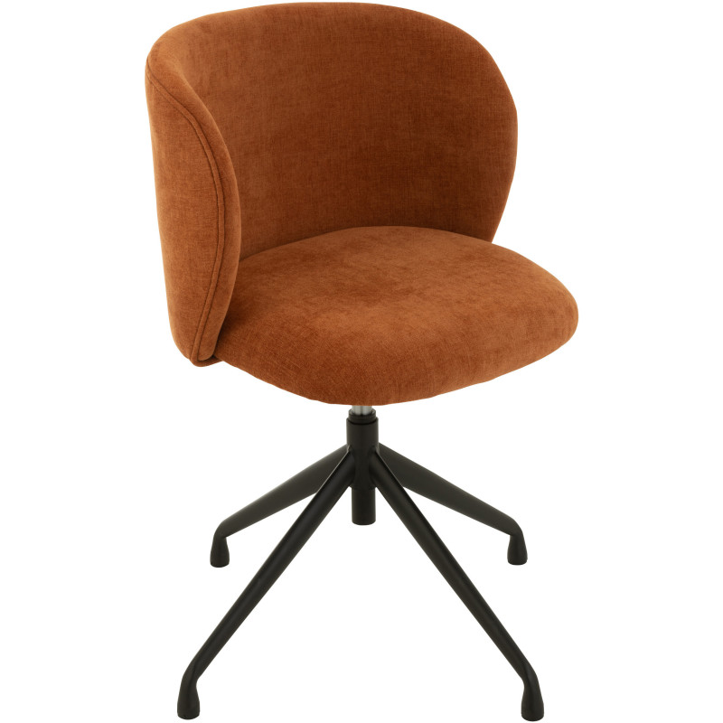 Chaise Turn en Tissu Rouille Métal Noir - 8
