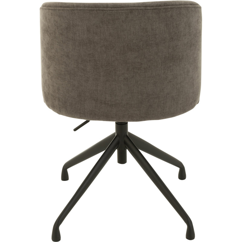Chaise Turn en Tissu Gris foncé Métal Noir - 4