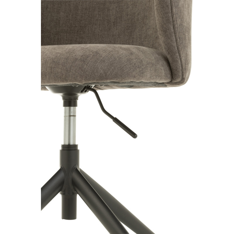 Chaise Turn en Tissu Gris foncé Métal Noir - 7