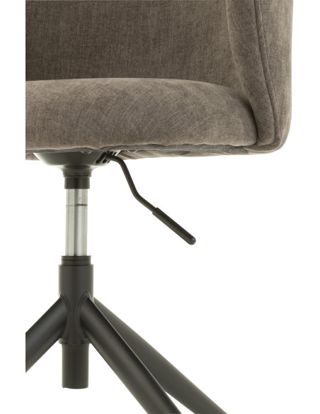 Chaise Turn en Tissu Gris foncé Métal Noir - 7