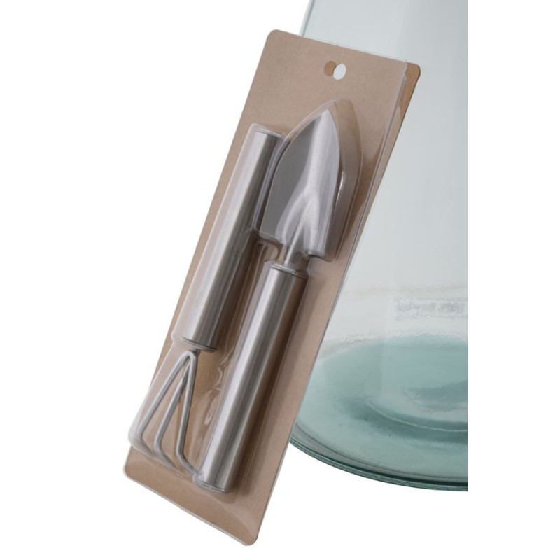 Vase Terrarium avec bouchon Bouteille Hauteur 43 cm en Verre recyclé Transparent Liège Naturel Garden 