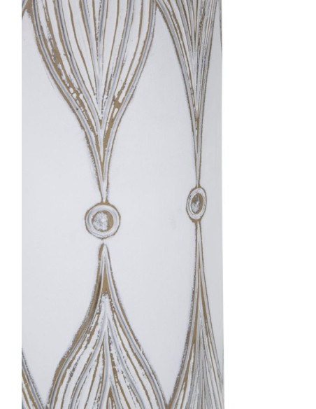 Vase moderne XL Bouteille Hauteur 60 cm en Résine Blanc Beige Atene 