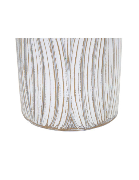 Vase moderne XL Bouteille Hauteur 60 cm en Résine Blanc Beige Atene 