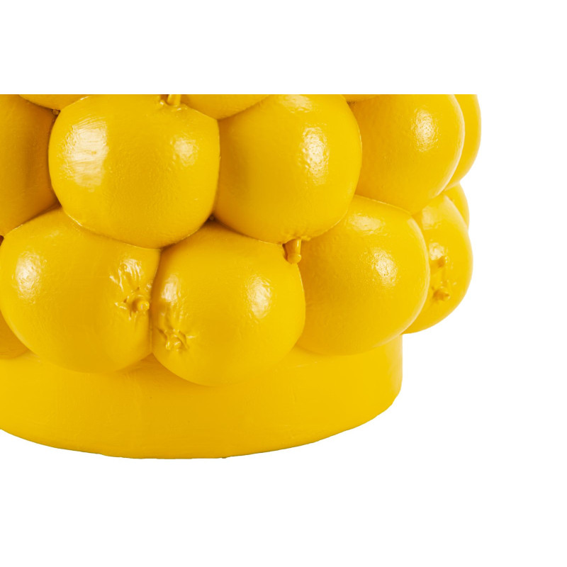 Vase original Citrons Rond Hauteur 28 cm en Résine Jaune Delizie 