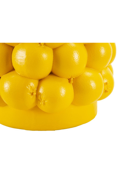Vase original Citrons Rond Hauteur 28 cm en Résine Jaune Delizie 