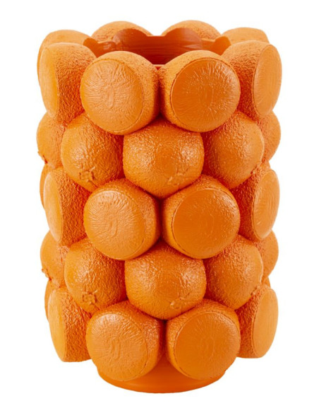 Vase original Oranges Rond Hauteur 28 cm en Résine Orange Delizie 