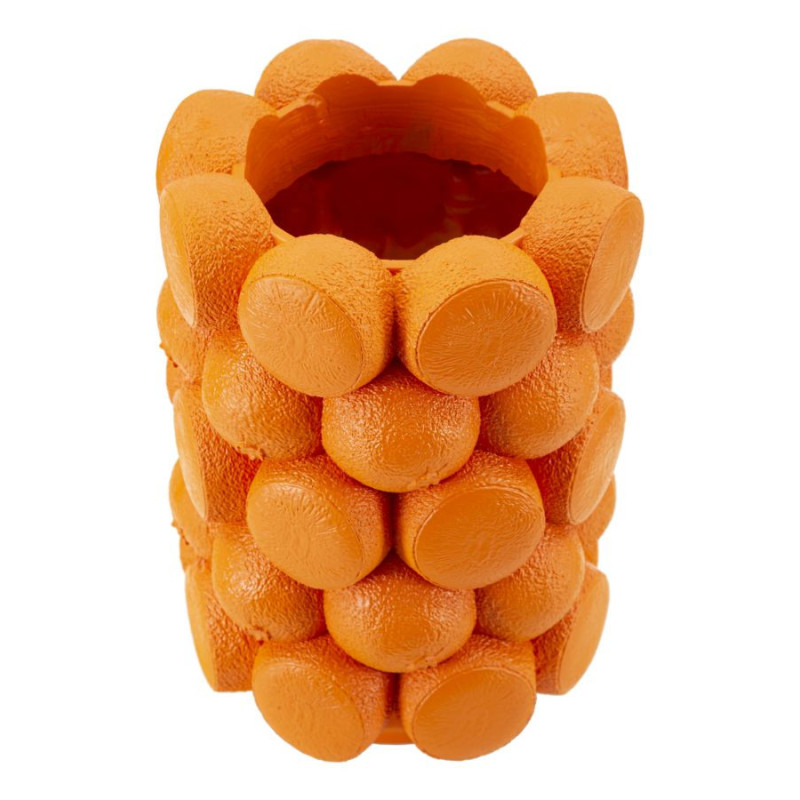 Vase original Oranges Rond Hauteur 28 cm en Résine Orange Delizie 