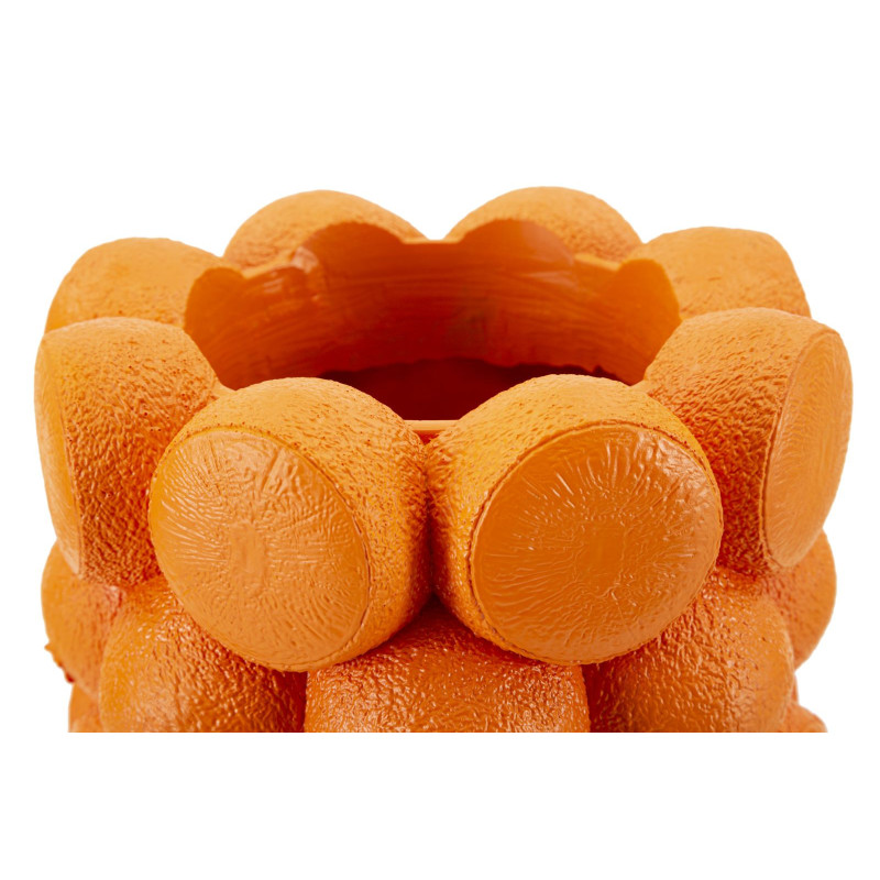 Vase original Oranges Rond Hauteur 28 cm en Résine Orange Delizie 