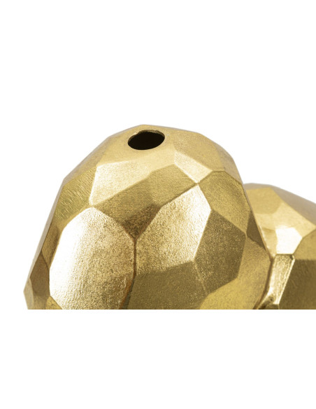 Vase original Coeur Hauteur 18 cm en Résine Doré Heart 