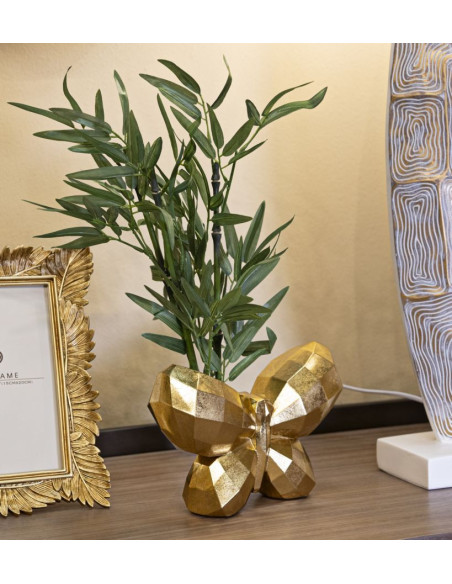 Vase original Papillon Hauteur 15 cm en Résine Doré Butterfly 