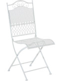 Chaise de jardin Pliante Bettina en Métal Blanc