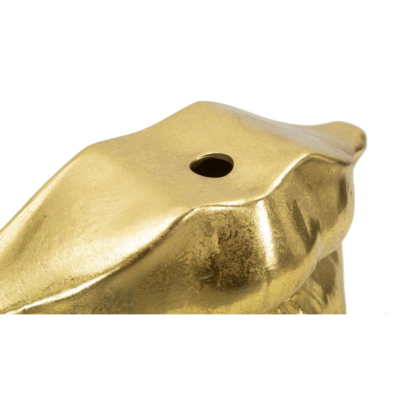 Vase original Bouche Hauteur 12 cm en Résine Doré Mouth Lip 