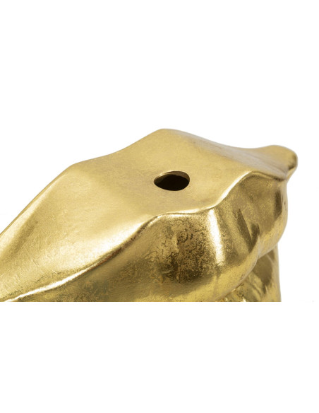 Vase original Bouche Hauteur 12 cm en Résine Doré Mouth Lip 