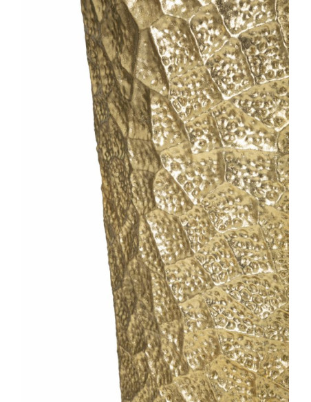 Vase moderne chic XXL Rond en Métal Doré Glasy (Lot de 3) 