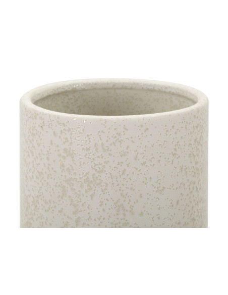 Vase moderne Cylindrique Hauteur 28 cm en Céramique Beige Bubbles 
