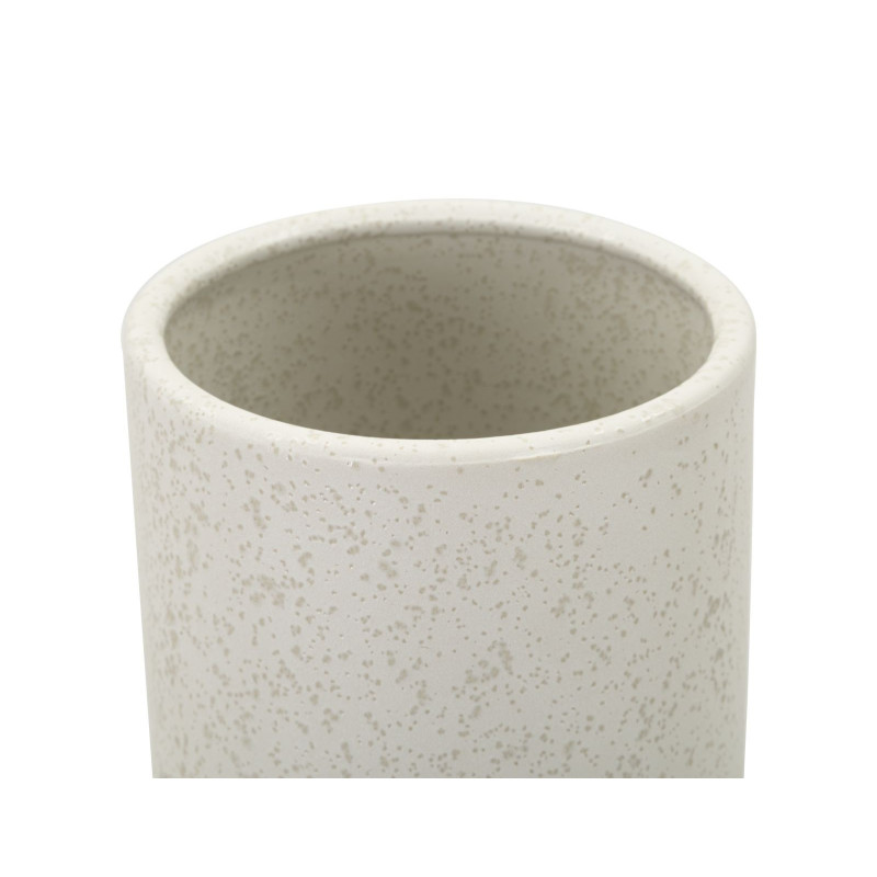 Vase moderne Cylindrique Hauteur 41 cm en Céramique Beige Bubbles 