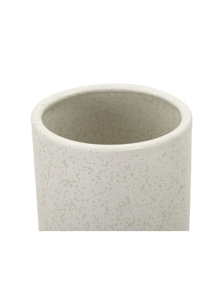 Vase moderne Cylindrique Hauteur 41 cm en Céramique Beige Bubbles 