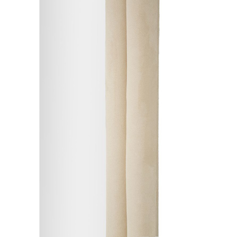 Miroir mural original Arrondi 60x140 en Velours Blanc crème Bois Cloe 