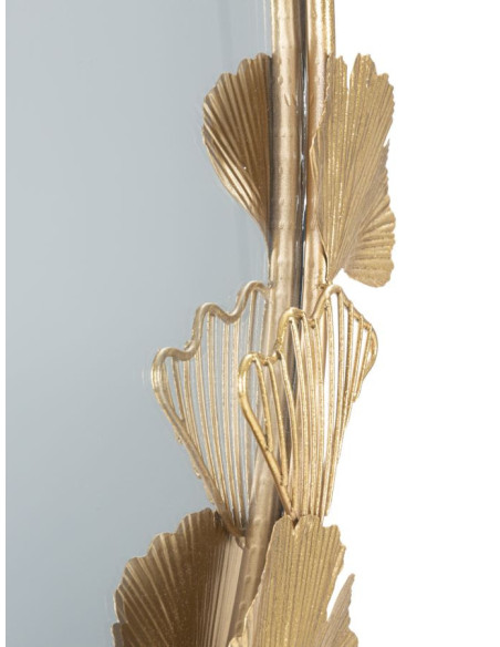 Miroir mural original Feuilles Ovale 61x78 en Métal Doré Leaf Mauro Ferretti - 4