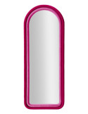 Miroir mural original Arrondi 60x140 en Velours Fuchsia Bois Cloe