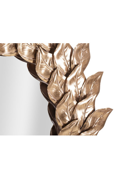 Miroir mural original Pétales Rond 73x73 en Métal Cuivré Petal 